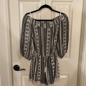 Abercrombie off the shoulder short romper
